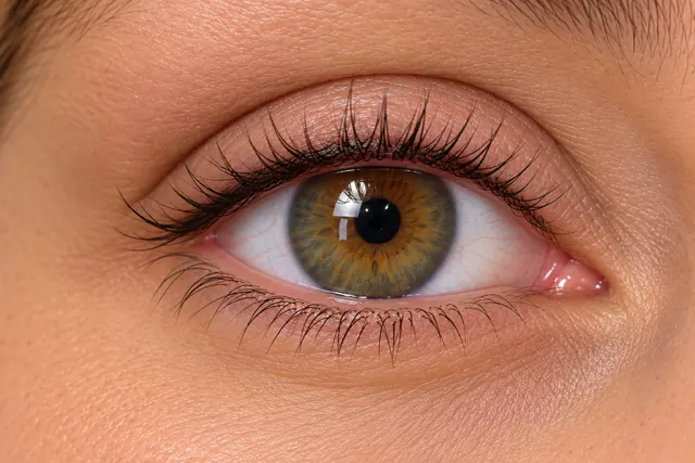Natuurlijk verdichte wimperrand na een infralash-behandeling